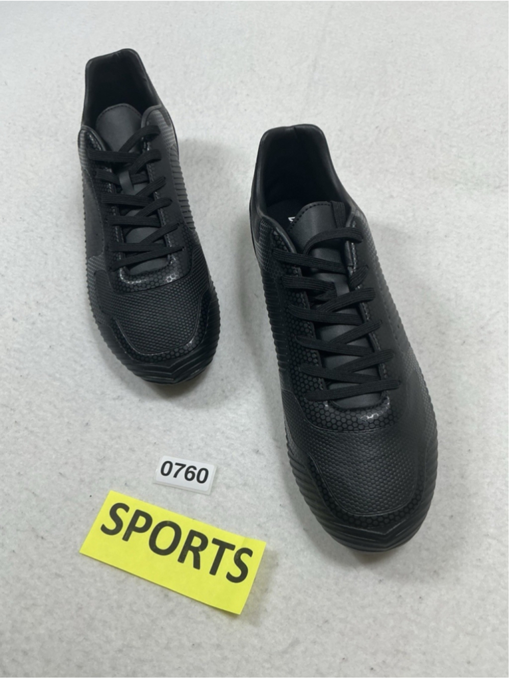 Mens New Dream Pairs Super Flight Lace Up Soccer Cleats Size 13 Black
